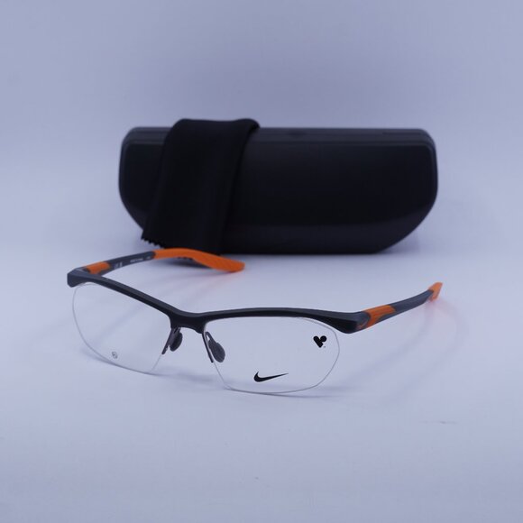 Nike NIKE 7401 034 Rectangle Eyeglasses - Matte Dark Grey 58mm - Picture 1 of 9
